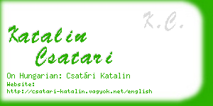 katalin csatari business card