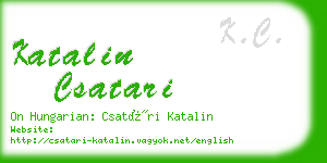 katalin csatari business card
